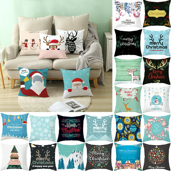 18x18 Multicolor BCC Santa's Christmas Shirts & Jolly Gifts All I Want For Christmas Is A Manatee With Santa Claus Hat Throw Pillow 